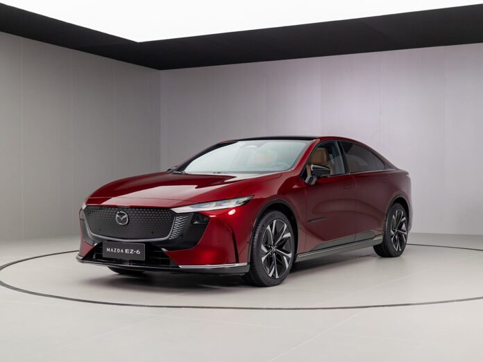 Mazda EZ-6 gets ready to roll off production line in China on July 17