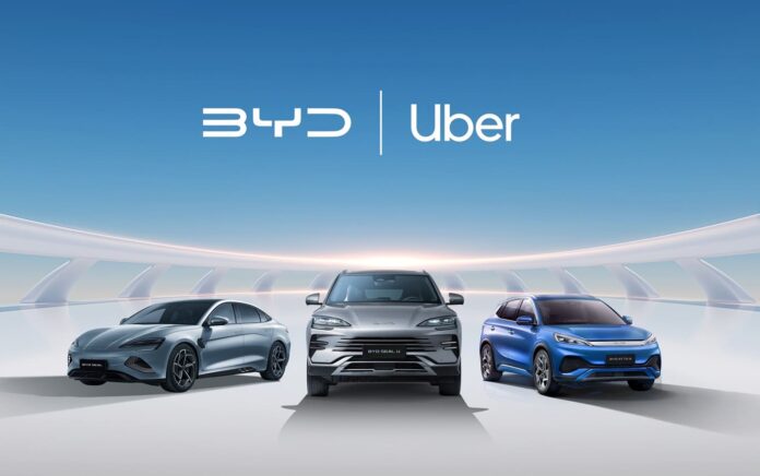 Uber and BYD teams up to bring 100,000 EVs to its ride-hailing platform