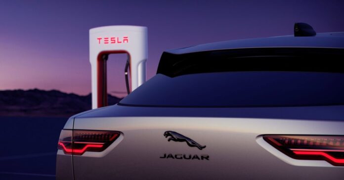 Jaguar signs deal with Tesla for Supercharger access, will adopt NACS