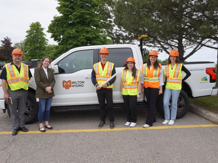 Milton Hydro adds fully electric Ford pick-up truck to its fleet
