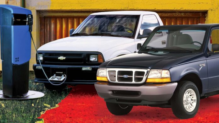 000 chevy s10 ford ranger electric trucks motortrend alan muir design