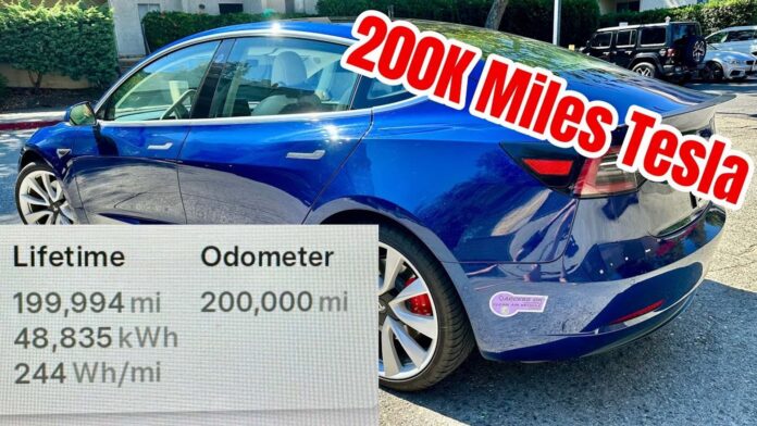 Tesla Model 3 Sees Very Little Degradation After 200,000 Miles