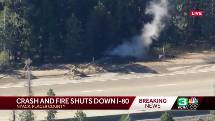 Tesla Semi Still Burning After 3 A.M. Crash Shuts Down Highway
