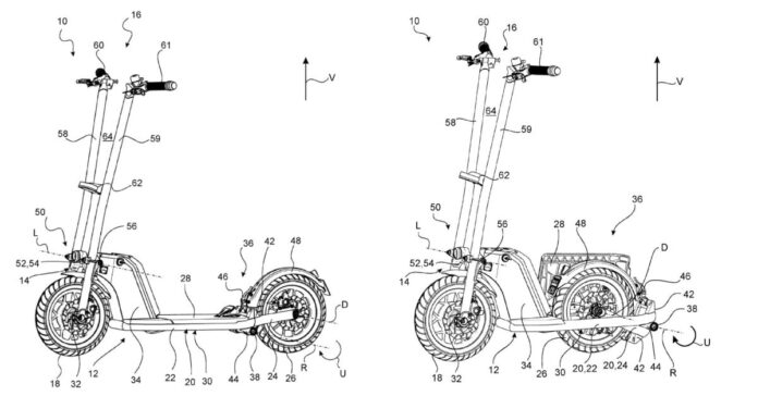 BMW patents an innovative-looking new folding electric scooter