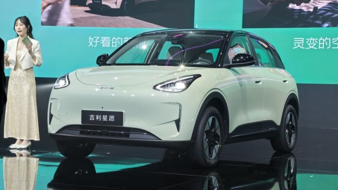 geely geome xingyuan n side green electric car china