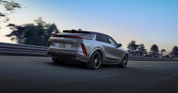 Here’s our first look at the Cadillac Lyriq-V electric SUV, arriving early 2025