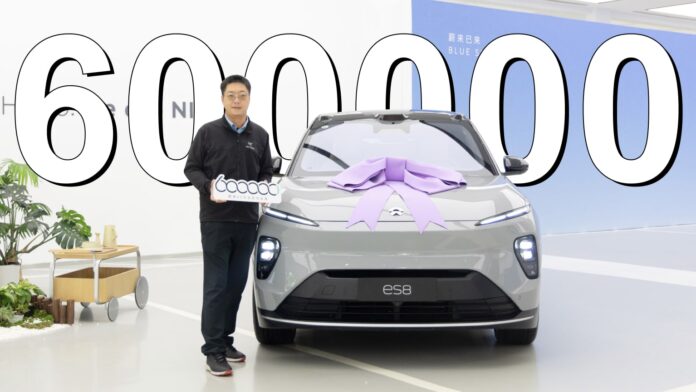 Nio reached 600,000 cars delivery milestone