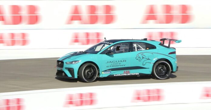 Watch Jaguar I-PACE eTROPHY all-electric race car prototype take its first lap