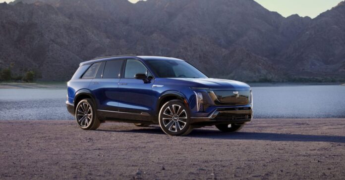 Meet the new Cadillac Vistiq, a luxury three-row electric SUV with over 300 miles range