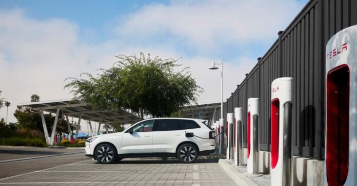 Volvo EV owners can now charge at Tesla Superchargers