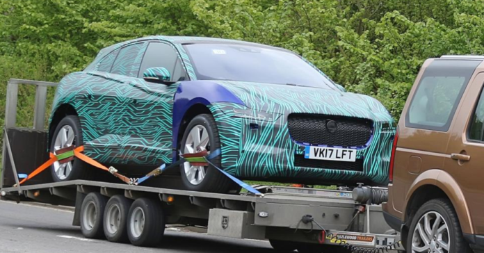 Upcoming all-electric Jaguar I-Pace production design prototype spotted ahead of launch