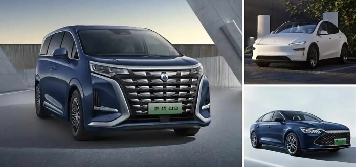 2024 best-selling sedan, SUV, and MPV ranking in China