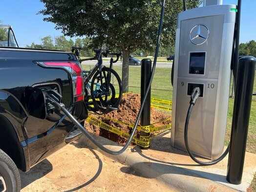 Michael Staley found plenty of convenient places to charge his all-electric pick-up truck, including the Mercedes-Benz High Power Charging station at the Buc-ees in Baldwin County, during his recent family vacation to Alabama’s beaches.