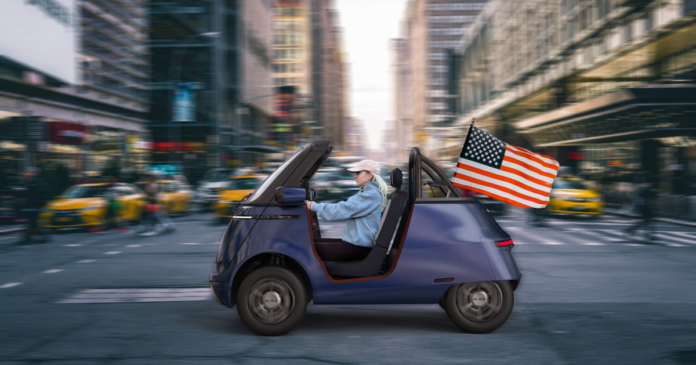 Roofless electric bubble car becomes 