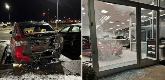 Tesla store under attack, arson and gunshots, FBI gets involved again