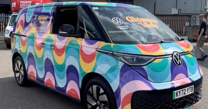 Volkswagen’s funky ‘Glamper Van’ is an electric minibus designed for festivals