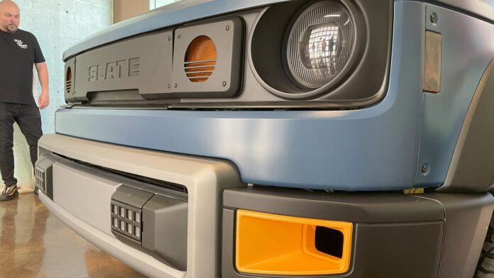 Jeff Bezos-backed Slate EV shown at Ferndale event
